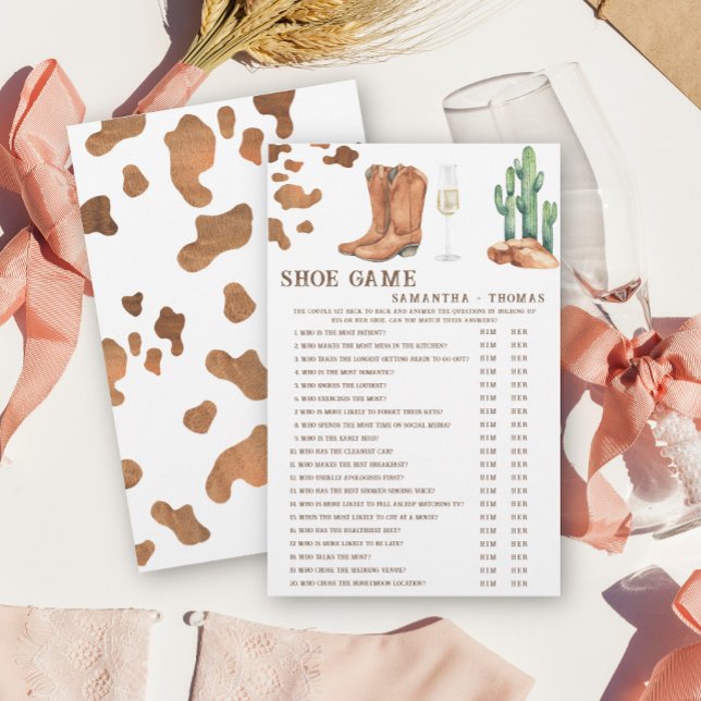 Boots and Bubbly Bridal shower Shoe game (Creator Uploaded)