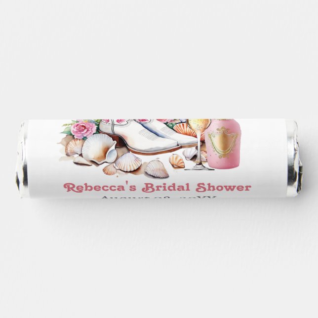 Boots and Bubbly Coastal Cowgirl Bridal Shower Breath Savers® Mints (Left)