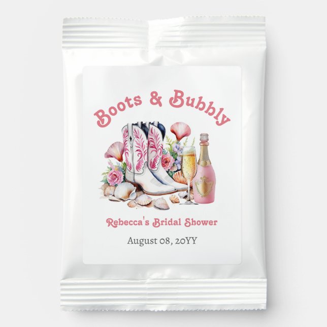 Boots and Bubbly Coastal Cowgirl Bridal Shower Margarita Drink Mix (Front)