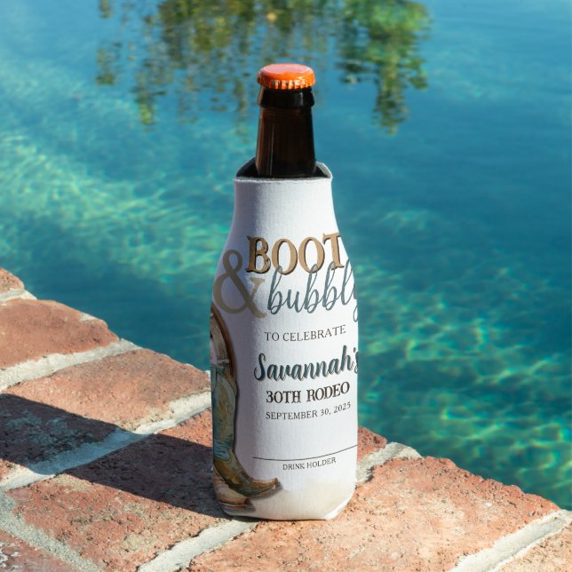 Boots and Bubbly Country Western Rodeo Theme Party Bottle Cooler (In Situ Pool)