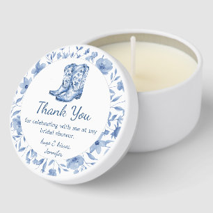 Boots and Bubbly Cowgirl Floral Bridal Shower  Mini Candle Favors