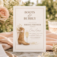 Boots and Bubbly Floral Bow Bridal Shower