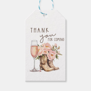 Boots and Bubbly Gift Tags