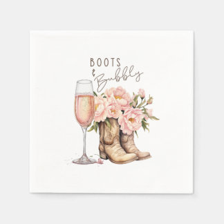 Boots and Bubbly Napkins