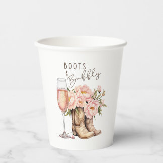 Boots and Bubbly Paper Cups