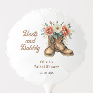 Boots and Bubbly Rustic Western Bridal Shower  Balloon