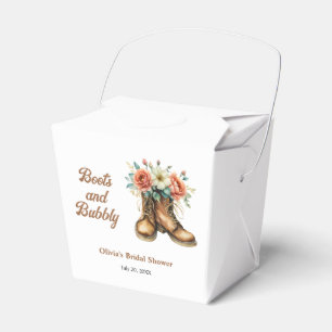 Boots and Bubbly Rustic Western Bridal Shower Favor Boxes