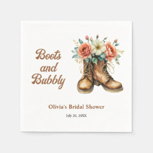 Boots and Bubbly Rustic Western Bridal Shower  Napkins