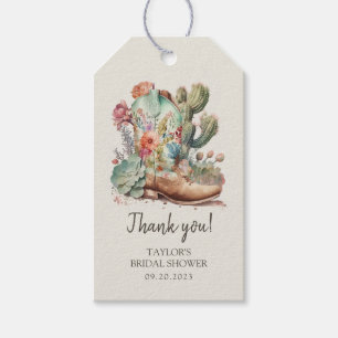 Boots and Bubbly Western Bridal Shower Gift Tags