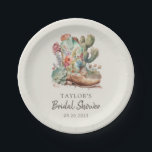 Boots and Bubbly Western Bridal Shower Paper Plates<br><div class="desc">Boots and Bubbly Western Bridal Shower Paper Plates - Presenting our delightful Boots and Bubbly bridal shower paper plates. Tailored for those who adore the Western allure and cherish the timeless tradition of "Boots and Bubbly" celebrations! This party plate design features a feminine boot adorned with cactus flowers and succulents...</div>