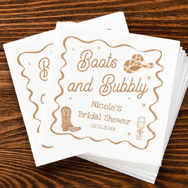 Boots and Bubby Bridal Shower Napkins (Creator Uploaded)