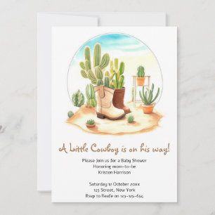 Boots and Lullabies: Wild West Cowboy Baby Shower Invitation