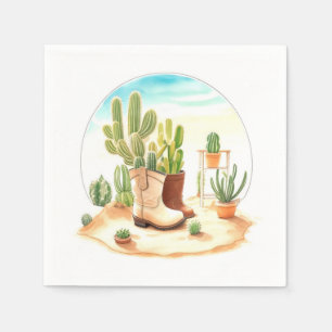 Boots and Lullabies: Wild West Cowboy Baby Shower Napkins