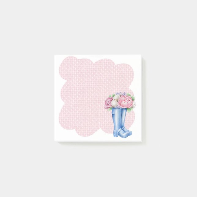 Boots and Roses Post-It Notes (Front)