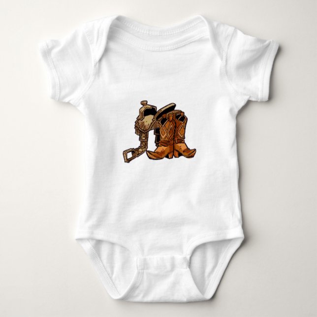 Boots and Saddle Baby Bodysuit (Front)