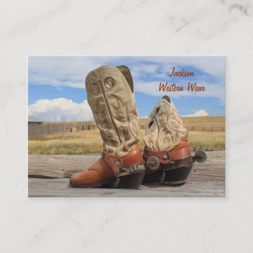 Customizable Boots and Spurs Western Business Card