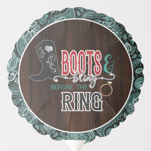 Boots  Bling Before the Ring Balloon _ Turquoise