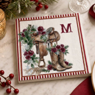 Boots & Bling Cowgirl Christmas Napkins