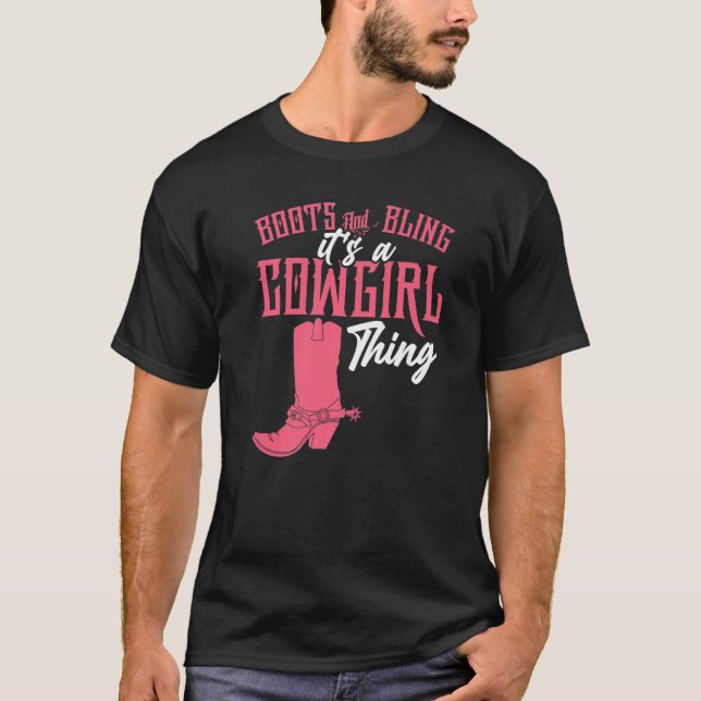 Boots bling cowgirl   T-Shirt (Front)