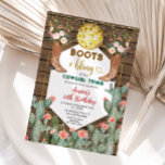 Boots & Bling Cowgirl Thing Cactus 30th Birthday Invitation<br><div class="desc">EDITABLE Boots & Bling Cowgirl Thing Cactus 30th Birthday Invitation
Elegant Texas Cactus Wood Adult Mexican Birthday Invitation
Christmas Ornament Floral Western Cowboy & Southwestern Birthday</div>