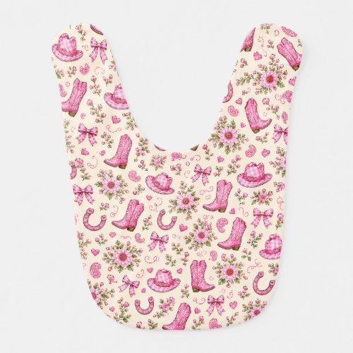 Boots Bows and Baby Toes Bib