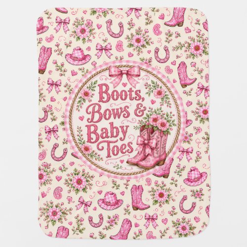 Boots Bows and Baby Toes Blanket