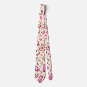 Boots Bows and Baby Toes Neck Tie