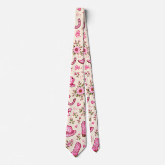 Boots Bows and Baby Toes Neck Tie