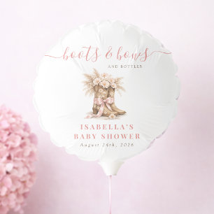 Boots Bows & Bottles Decoration Girl Baby Shower Balloon