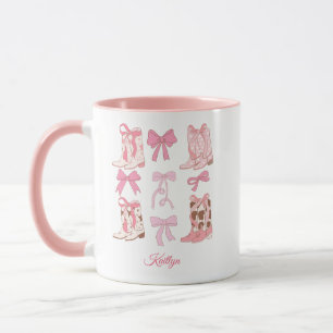 Boots & Bows Cowgirl Personalized Coffee Mug