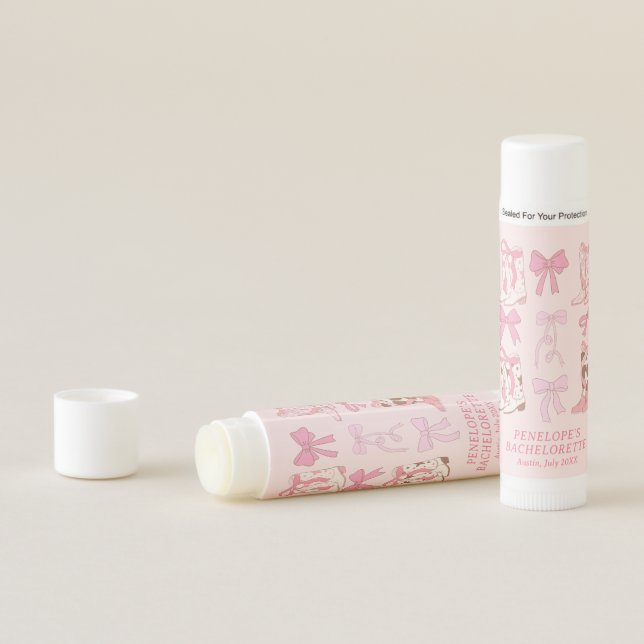 Boots & Bows Girly Bachelorette Party Paraben Free Lip Balm (In Situ)