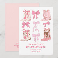 Boots & Bows Pink Girly Bachelorette Party