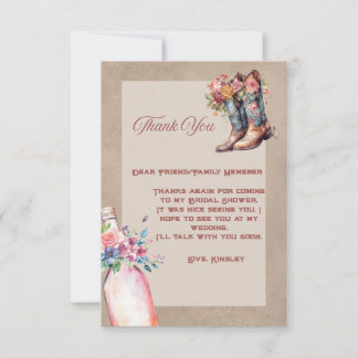 Boots Brunch & Bubbly Flat Thank You Card