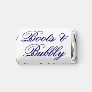 Boots & Bubble bachelorette party name purpleplace Hershey's Miniatures