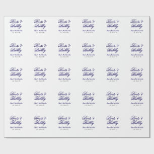 Boots & Bubble bachelorette party name purpleplace Wrapping Paper