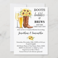 Boots Bubbles and Brews Wedding Shower Sunflowers