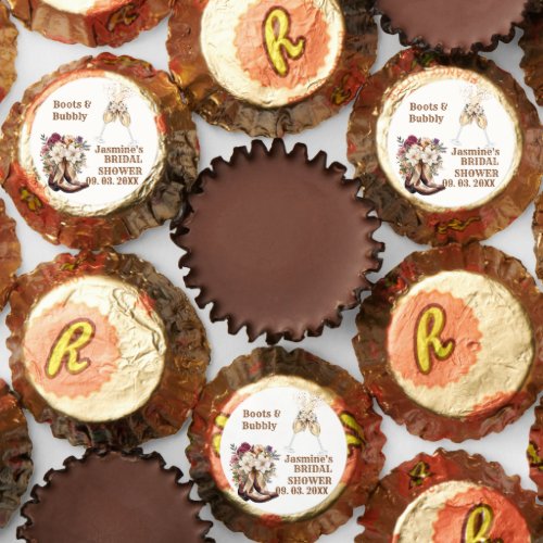 Boots  Bubbly Boho Western Bridal shower Party Reeses Peanut Butter Cups