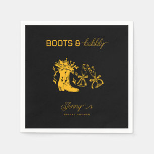 Boots & Bubbly Bridal Shower Napkins