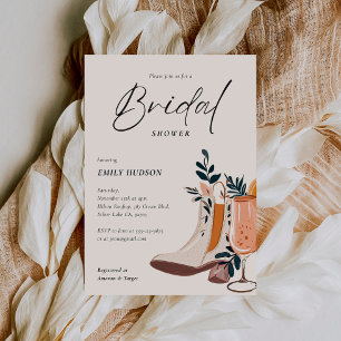 Boots & Bubbly Western Bridal Shower Invitation