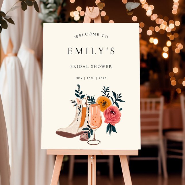 Boots & Bubbly Western Bridal Shower Welcome Sign (Creator Uploaded)