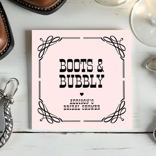 Boots & Bubbly Western Cowgirl Bridal Shower Napkins