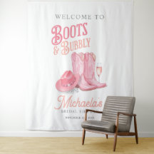 Boots & Bubbly Western Cowgirl Pink Bridal Shower