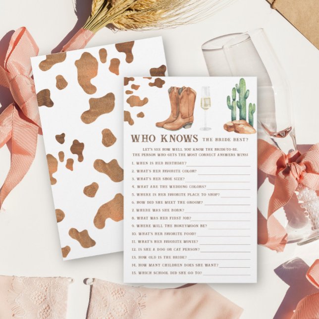 Boots & Bubbly Who knows the bride best (Creator Uploaded)