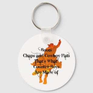Boots, Chaps, and Cowboy Hats...Keychain Keychain