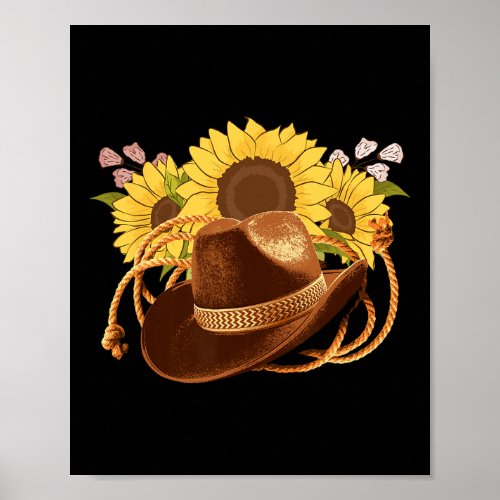 Boots Hat Horscute Ss Cute Ss Western Cowboy Rodeo Poster