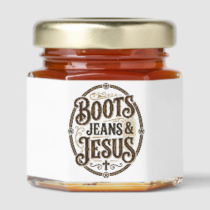 Boots Jeans & Jesus Vintage Western Faith Honey Jar Favors