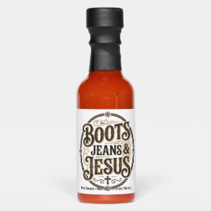 Boots Jeans & Jesus Vintage Western Faith Hot Sauces