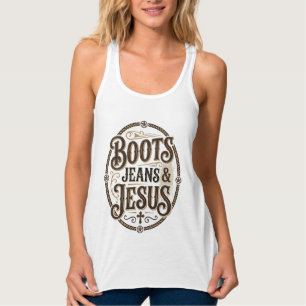 Boots Jeans & Jesus Vintage Western Faith Tank Top