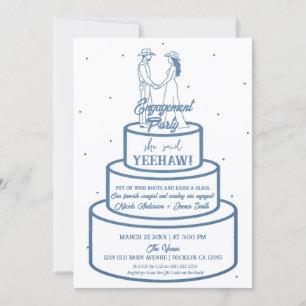 Boots Love & Buttercream Denim Western Engagement Invitation