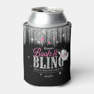 Boots 'n Bling Disco Bachelorette ID925 Can Cooler